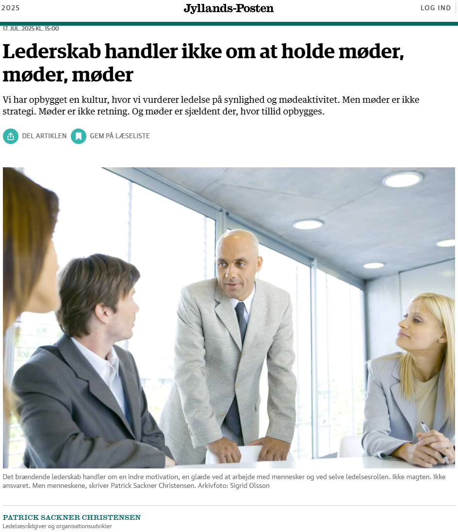 Leadership isn’t about meetings. It’s about people